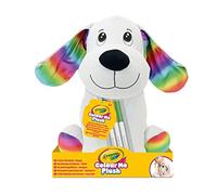 CRAYOLA- Colour me Plush, Peluche à colorier avec 3 feutres, Sujet Petit Chien, activité créative et Cadeau pour Enfants, à partir de 3 Ans, 2017707, Multicolore