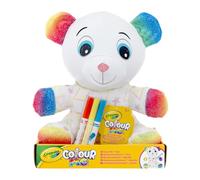 CRAYOLA - Colour Me Plush, Peluche à colorier avec 3 marqueurs, Sujet Ourson, activité créative et Cadeau pour Enfants, à partir de 3 Ans, 4026323