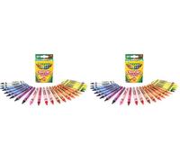 CRAYOLA - Crayons de cire - Set de 24 pièces - Pour l’école et les loisirs créatifs - Couleurs assorties - 0024 (Lot de 2)