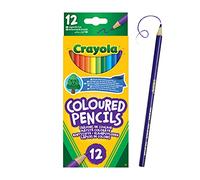 CRAYOLA - Crayons de Couleur Personnalisables, 12 Couleurs Assorties, Prétaillés, Pour l'école et les loisirs, 3620