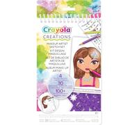 CRAYOLA - Creations, Album Make-up Artist, pour Dessiner Maqulllage et Coiffures à la Mode, avec Pochoirs et Autocollants, Activité Créative et Cadeau, à partir de 8 Ans, 04-1055