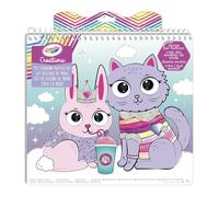 Crayola - Creations, Kit Crée la Mode des Bébés animaux, Album de 40 pages, Stencil et 150 autocollants, Activité créative pour enfants à partir de 6 ans, 04-1173