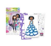 CRAYOLA Creations - Glam Fashion Set, Dessine ta Propre Collection de Mode, Kit de Dessin avec Pochoirs et Stickers, Activité Créative pour Les Filles, à partir de 8 Ans, 04-1273