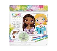 Crayola - Creations, Super Kit Dessin Maquillage, pour Dessiner, dès 8 Ans | 40 pages, 100 autocollants, Creations, Riche contenu, La gamme dédiée aux filles à partir de 8 ans qui leur, dès 8 ans