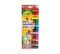 Crayola Emoji Stampers, Pip Squeaks Washable Markers, Gift for Boys & Girls, 16 Count
