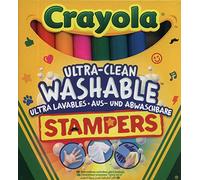 CRAYOLA - Feutres ultra lavables, pointe pochoir, pour l'école et les loisirs créatifs, set de 8 pièces, 58-8129