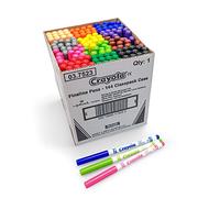 Crayola - Fineline - Feutres à Pointe Fine Lavables, Classpack, Lot de 144 Pièces de Couleurs Assorties, Âge recommandé: à Partir de 3 Ans