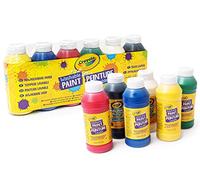 Crayola, Gouache Lavable, Pack de 6 Flacons, 238 ml/Pièce, Couleurs Assorties, pour l'École et le Temps Libre