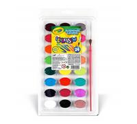 CRAYOLA I Lavabilissimi Aquarelle Avec Pinceau Couleurs Assorties 24 Pièces