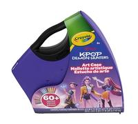 Crayola K-Pop Demon Hunters Mallette Artistique avec 20 Feutres, 40 Pages a Colorier, 3 Posters et 3 Planches d'Autocollants, 8+