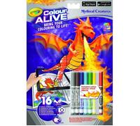 Crayola - Kit Colour Alive Châteaux/Dragons - Coloriage réalité virtuelle pour garçon de 4 ans et plus