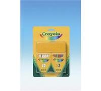 Crayola Kit craies et brosse 98268 – Set de 24 craies – Pour l'école et la maison