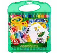 CRAYOLA - Kit Create & Color, mallette contenant 25 feutres lavables Pip | Sa poignée permet de l'emporter partout, Sûr et atoxique, Malette très pratique pour garder feutres et feuilles, dès 3 ans
