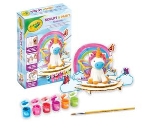 Crayola - Kit Modèle et Peins ta Licorne, Argile à Modeler Auto, dès 5 Ans | Créatif et amusant, Argile facile à lisser et modeler, Haute qualité et sécurité, Excellent cadeau pour les enfants