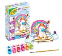 CRAYOLA - Kit Modèle et Peins ta Licorne, Argile à Modeler Auto-durcissante, avec Gouaches et Accessoires pour Décorer, Activité Créative et Cadeau pour Enfants, à partir de 5 Ans, 04-0259