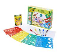 Crayola -Kit pour Dessiner et Colorier avec les pochoirs, activité créative et idée cadeau pour enfants, 04-0575