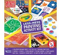 Crayola Less Mess Painting Activity Kit, Washable Kids Paints & Painting Supplies, Art Set for Kids, 47 Pieces, Gift