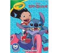 CRAYOLA Lilo & Stitch Livre de coloriage de 96 pages de plaisir à colorier avec Lilo, Stitch et ses amis | Comprend une feuille d'autocollants pour pare-chocs pour enfants à partir de 3 ans