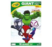 CRAYOLA Livre de coloriage géant - Spidey et Ses Amis Incroyables | 18 Pages de coloriage Spidey Fun | Comprend 100 Autocollants | Idéal pour Les Enfants à partir de 3 Ans