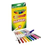 CRAYOLA Lot de 10 marqueurs à Pointe Fine, Multicolores