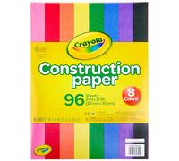 Crayola Lot de 96 feuilles de papier de construction classique pour projets artistiques, idéal pour les salles de classe et les projets scolaires 23 x 30 cm 99-3000 Blanc