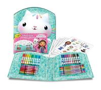 CRAYOLA, Mallette Créative Gabby et la Maison Magique, dès 5 ans | 6 crayons de couleur, 10 pages, 2 feuilles d'autocollants, Mallette gabby et la maison magique, Divertissement créatif