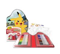 Crayola - Mallette de Couleurs et d'Autocollants Pokémon, Jeu de Feutres | 20 pages, 1 feuille d'autocollants, 26 feutres, Kit complet pour les petits artistes, Parfait pour l'art en mouvement
