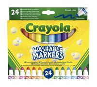 Crayola Marqueurs lavables à pointe conique junior 24 pièces Multicolore