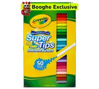 Crayola Marqueurs Washable Super Tips Non Permanents 50 Pcs Couleurs Mixtes