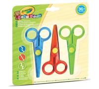 Crayola Mes Premières Ciseaux De Sécurité 3 Pack Droit Zig Zag Ondulé Âge 2+