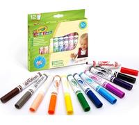 Crayola Feutres Mini Kids – 12 unités, super-lavables, pointe arrondie, couleurs assorties