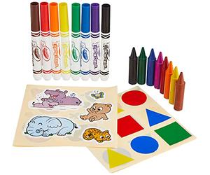 CRAYOLA - Mini Kids, Mon premier set Couleurs & Autocollants, Activité créative et cadeau pour enfants, dès 12 mois, 81-0570