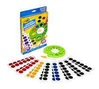 CRAYOLA Palette de peinture lavable POP & Paint | Comprend 96 puces de couleur jetables et un pinceau à eau rechargeable pour moins de désordre | Ensemble de peinture aquarelle pour enfants à partir