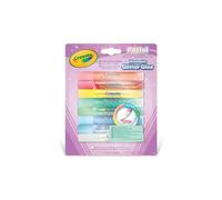Crayola Pastel, Colle Glitter Lavable, Pack de 8 pièces, pour les Travaux | Pastel, Amusants et faciles à utiliser, Plus qu'une colle, Crée des œuvres qui brillent, Couleurs pastel scintillantes