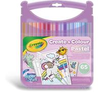 Crayola Pastel - Set De Mallette De Marqueurs Lavables Supertips, 65 Pièces