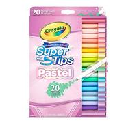 Crayola – Feutres lavables Super Tips – Pointe moyenne – Pack de 20, couleurs pastel