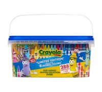 CRAYOLA Pot à crayons (288 carats), crayons en vrac pour enfants, édition limitée, fournitures artistiques pour salle de classe pour maternelle et maternelle,