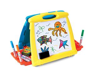 CRAYOLA - pour l'emmener partout, ardoise double surface : Blanche pour les feutres, et noire pour les craies, à partir de 3 ans, 5074