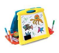 Crayola - pour l'emmener partout, ardoise double surface :, dès 3 ans | Tu peux l'emmener partout avec toi, Jouer en toute sécurité, TRÉPIED À EMMENER PARTOUT - Ardoise sur pied double, dès 3 ans