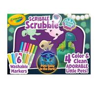 CRAYOLA Scribble Scrubbie Glow Lagoon Pets Jouets animaux marins Cadeaux pour garçons et filles 3 ans et plus