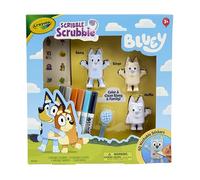 Crayola Scribble Scrubbies Ensemble de jeu Bluey Deluxe (3 pièces), kit d'art et d'artisanat pour tout-petits, autocollants lavables, jouets bleus, cadeau de coloriage pour enfants, à partir de 3 ans