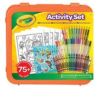 CRAYOLA - Set avec Feutres Lavables, Crayons de Cires, Crayons de Couleur | 95 pièces, 90 pièces, Contenu riche, Pratique à emporter partout, Mallette d'activités avec marqueurs lavables, crayons