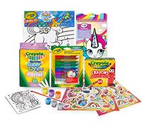 CRAYOLA 7483 Set Couleur et Peinture Licorne avec Autocollants, Activité Créative Cadeau pour Enfants, Âge 6+ Multicolor 21x21 cms