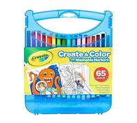 CRAYOLA - Set Mallette Feutres lavables SuperTips, 65 pièces, Activité créative et cadeau pour enfants, à partir de 4 ans, 04-0377