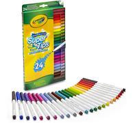 Crayola Super Tips, Marqueurs Lavables À Pointe Moyenne, Boîte De 24 Pièces
