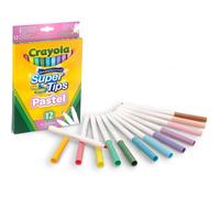 Crayola Super Tips Marqueurs Super Pointe Lavables Pastel 12 Couleurs