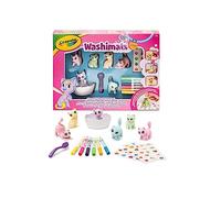Crayola - Washimals Pets, Kit d'Activités avec Autocollants Couleurs Pastel | 6 bébés animaux, 6 feutres, Ensemble d'activités avec autocollants, Encore plus amusant, dès 3 ans