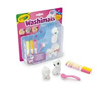 CRAYOLA - Washimals Pets, Kit Recharge Chiot et Chaton, dès 3 Ans | 2 bébés animaux, 3 feutres, Adorables bébés animaux au pelage velouté à colorier, dès 3 ans