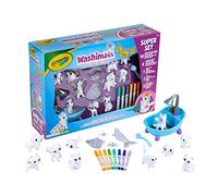 Crayola - Washimals, Super Set XXL Masques et Costumes, pour colorier et Faire Prendre Un Bain aux bébés Animaux, Jouet et Cadeau pour Enfants, à partir de 3 Ans, 74-7461