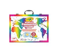 Crayola World's Favourite Colours, Mallette Créative 115 Pièces, dès 3 Ans | 115 pièces, 56 crayons de cire, 14 feutres, 115 pièces, tout en une mallette, Organisée et toujours prête, dès 3 ans